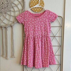 9/10 | Girls' June & January Bubblegum Pink Star Print Short Sleeve Twirl Dress